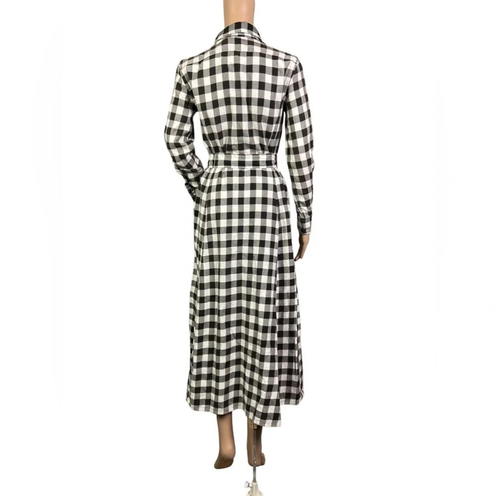 NWT Polo Ralph Lauren Shirtdress Womens Size 0 Check Buffalo Belted Twill - Picture 3 of 12